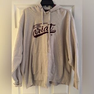 Ariat Maroon and Beige Hoodie